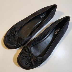 SPLASH women's Black Flat Ballerina shoes size 6 1/5